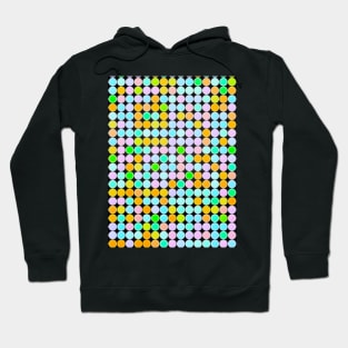 Bright, colourful circles in flat rows Hoodie